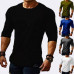 Mens Sports Shirt Long Sleeve Shirt Dry-Fit Moisture Wicking Athletic T-Shirt 