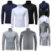 Mens Turtleneck Pullover Long Sleeve Jumper Top Warm Casual Slim Fit T-Shirt