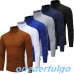 Men's Turtleneck Pullover Long Sleeve Jumper Top Warm Casual Slim Fit T-Shirts