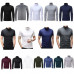 Mens Mock Turtleneck Pullover T-Shirts Top Short/Long Sleeve Solid Undershirts