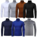 Mens Turtleneck Pullover Long Sleeve Jumper Top Warm Casual Slim Fit T-Shirt