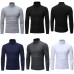 Mens Slim Fit Lightweight Long Sleeve Pullover Top Cotton Turtleneck T-Shirt