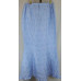 Womens Ladies Blue Embroidered 3/4 Sleeve 3 Pc Skirt Top Scarf Outfit Size Large