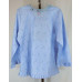 Womens Ladies Blue Embroidered 3/4 Sleeve 3 Pc Skirt Top Scarf Outfit Size Large