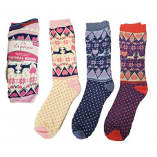 3-12 Pairs Womens Thick Socks Thermal Warm Nordic Ladies Socks Winter 4-8