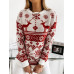Women's Holiday & Reindeer Long-Sleeved Sweater