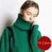 Womens Cashmere Sweater Turtleneck Thicken Knitted Knitting Tops High Neck Warm