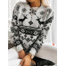 Women's Holiday & Reindeer Long-Sleeved Sweater