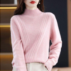 2023 Cashmere sweater Women's knitting 100% wool turtleneck pullover