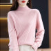 2023 Cashmere sweater Women's knitting 100% wool turtleneck pullover