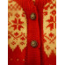 Vtg  Christmas Wool Women's Sweater 100% Wool Handmade Size Medium Red & White