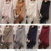 Lady Knit Poncho Capes Jacquard Cloak Faux Fur Collar Wrap Shawls Pompom Tassel